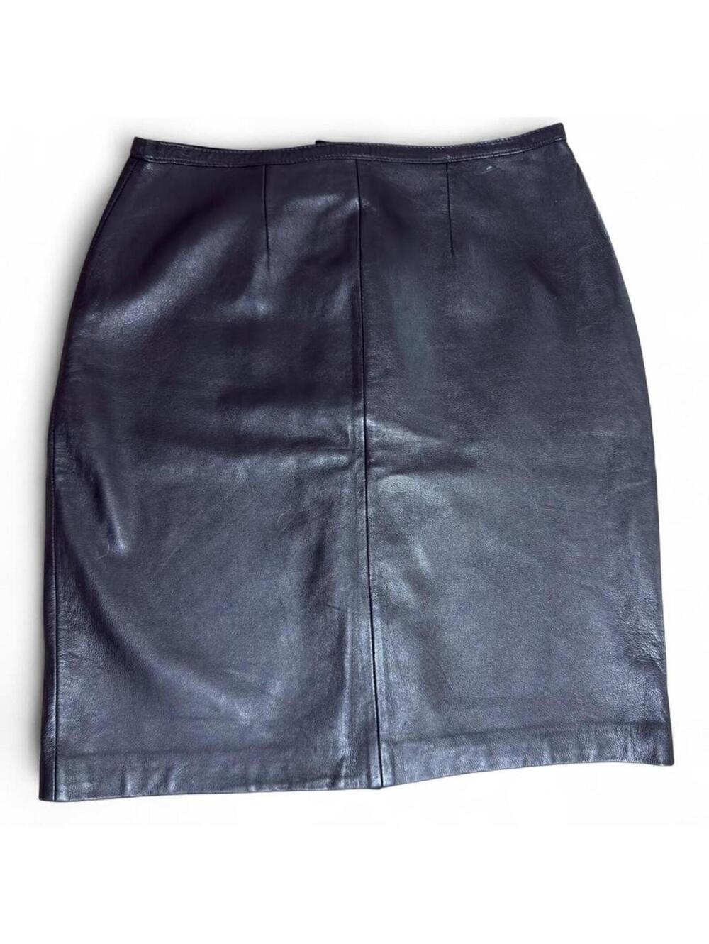 Vintage Mix-it 100% leather pencil skirt